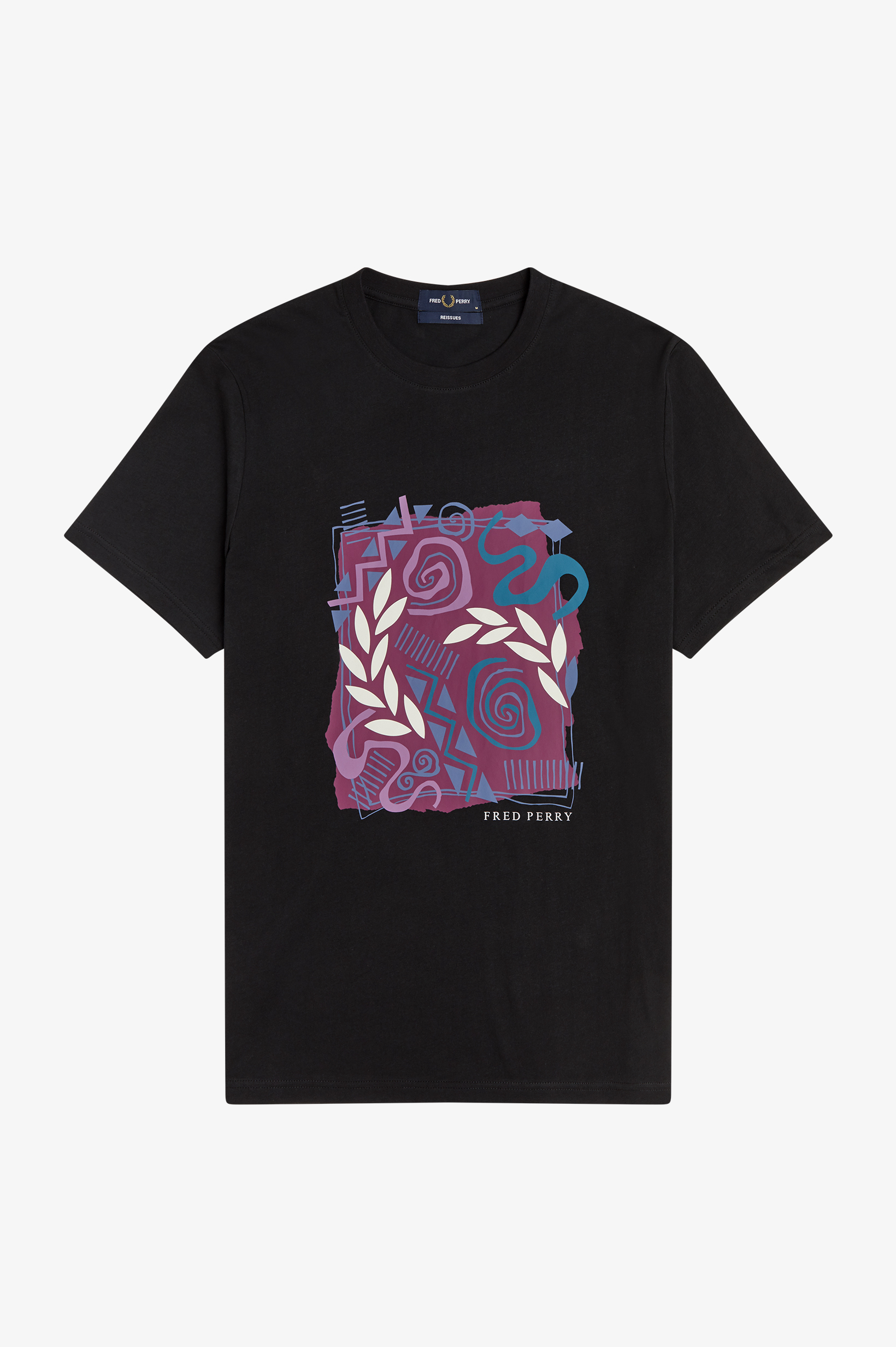 Fred Perry M2831  Mosaic Print T-Shirt - (Black)